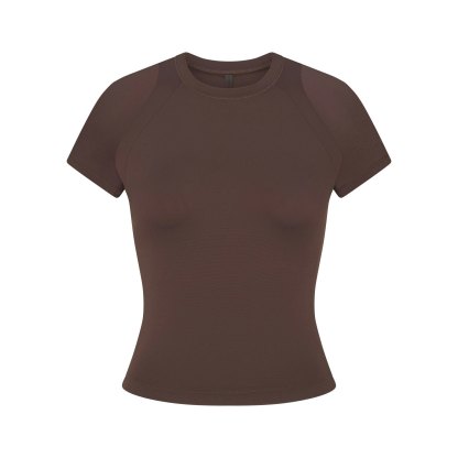 NikeSKIMS AIRY BABY TEE - DARK SEPIA - image 26