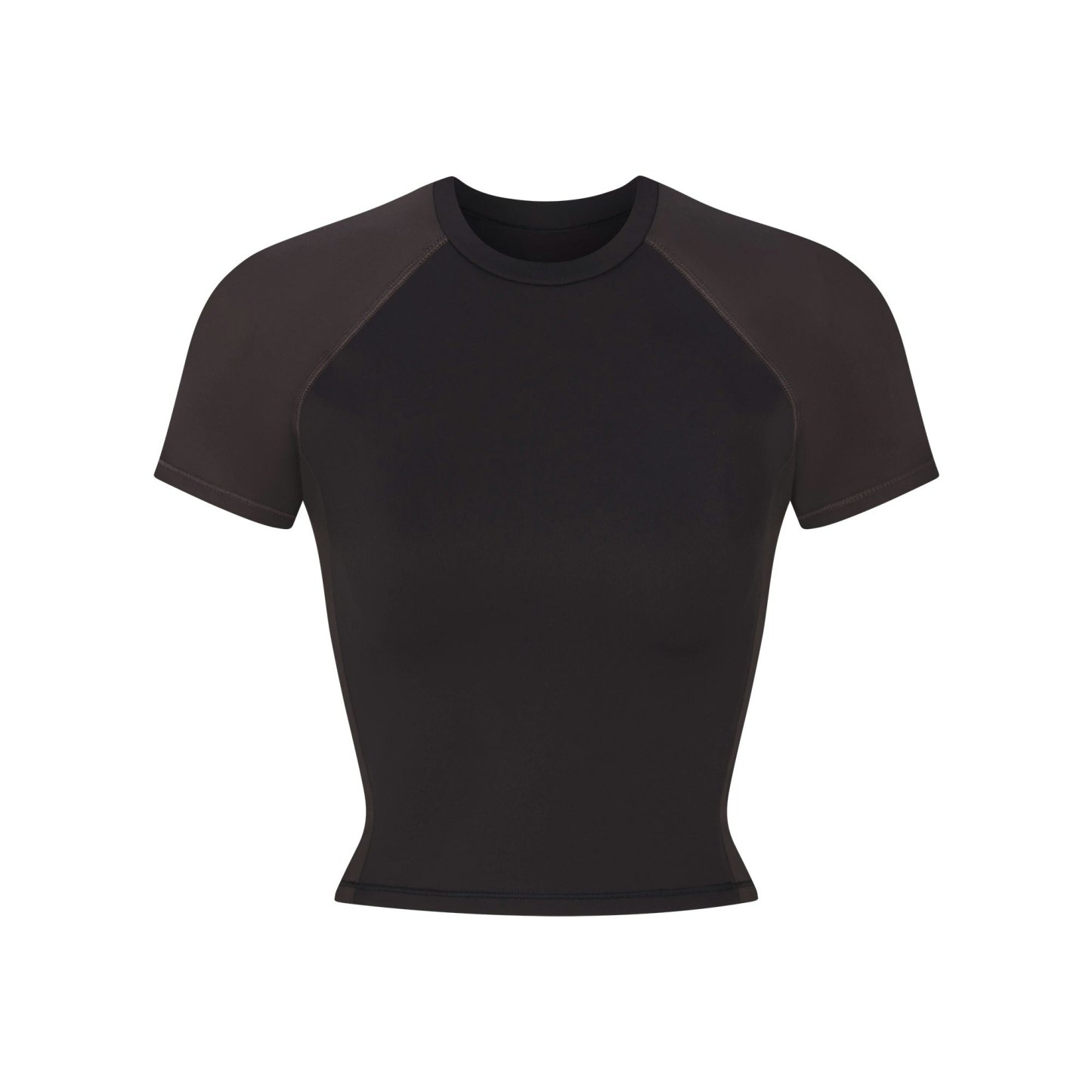 NikeSKIMS MATTE SHINE MIX CROPPED BABY TEE - OBSIDIAN AND IGNEOUS - image 13