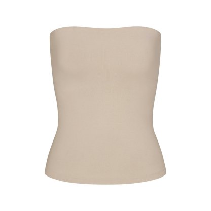 COTTON JERSEY TUBE TOP - STONE - image 11