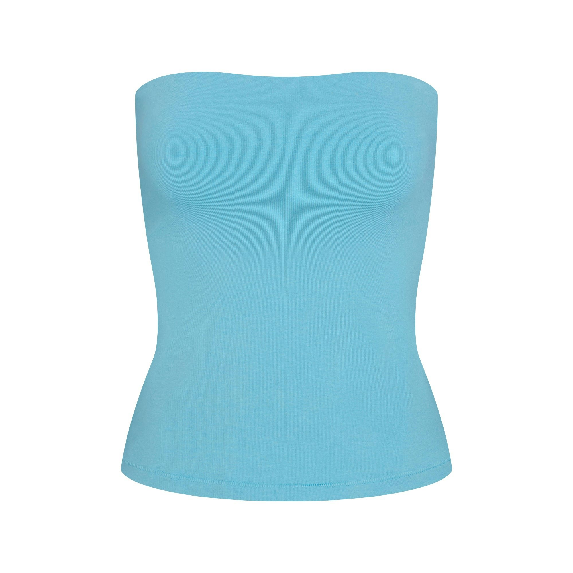 COTTON JERSEY TUBE TOP - WATER - image 37