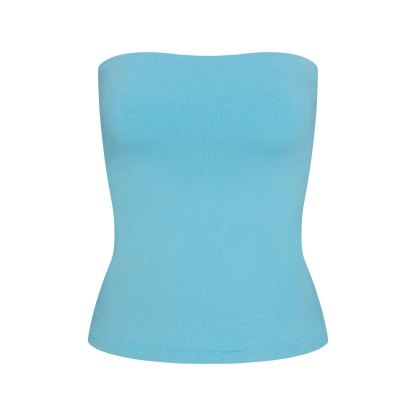 COTTON JERSEY TUBE TOP - WATER - image 37