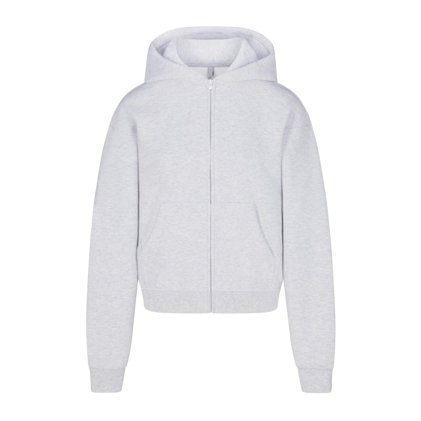 COTTON FLEECE CLASSIC ZIP UP HOODIE - LIGHT HEATHER GREY - image 7