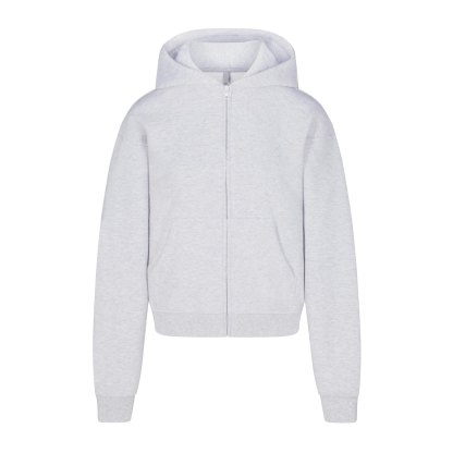 COTTON FLEECE CLASSIC ZIP UP HOODIE - LIGHT HEATHER GREY - image 7