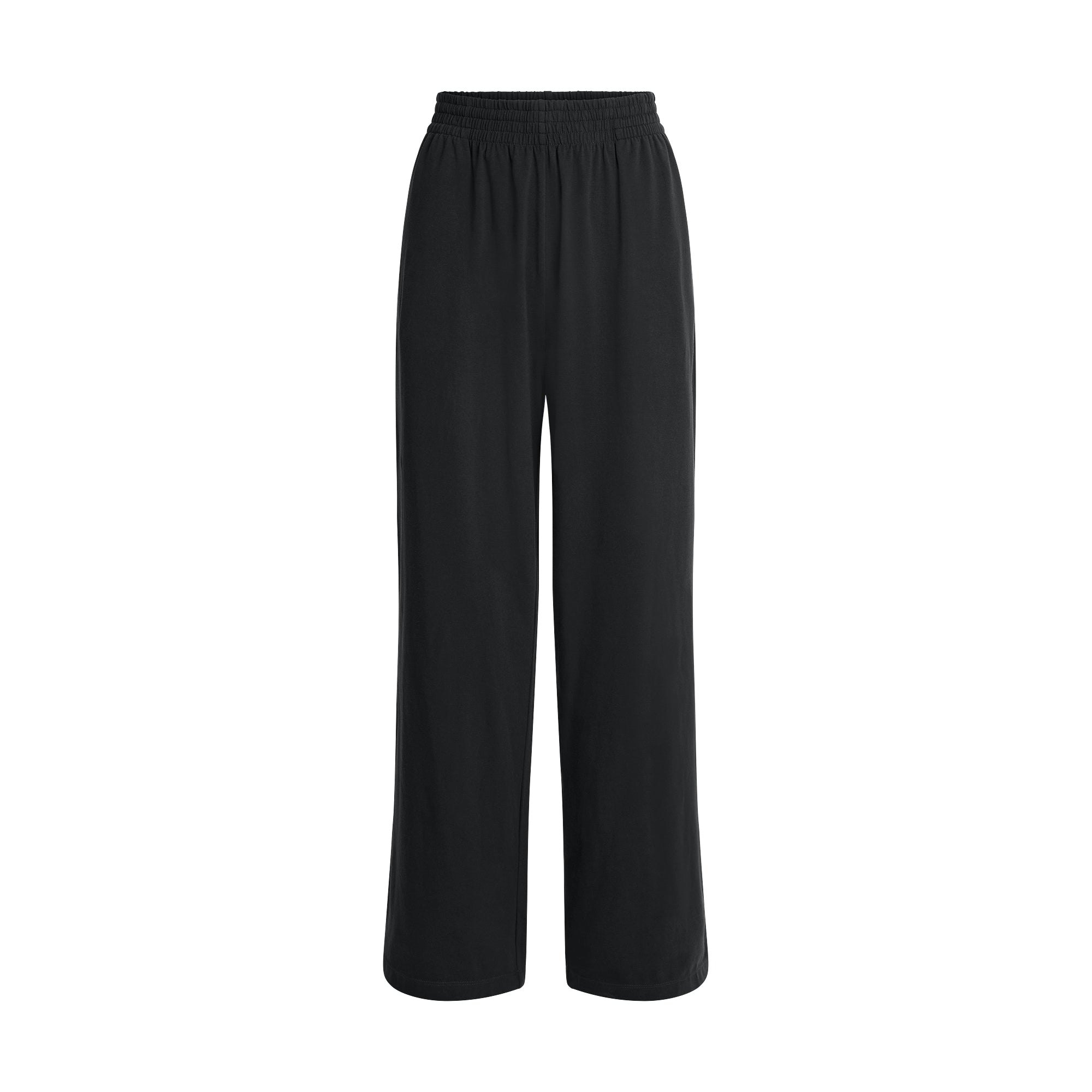 COTTON JERSEY WIDE LEG PANT - SOOT - image 11