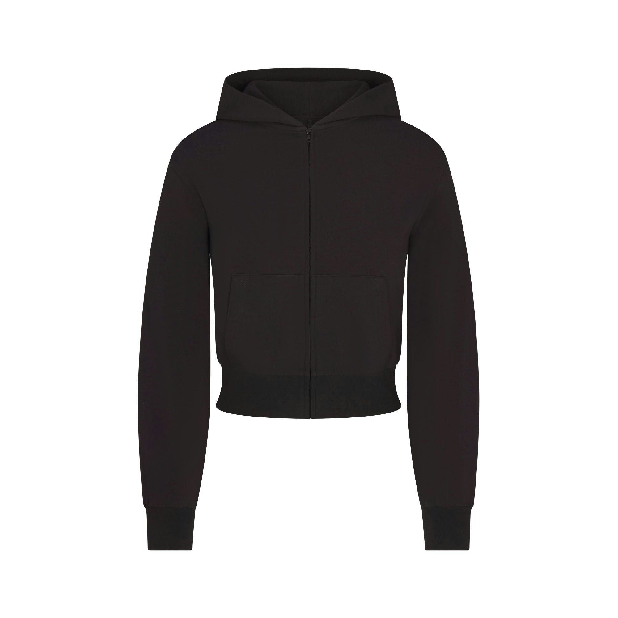 COTTON JERSEY ZIP UP HOODIE - SOOT - image 6