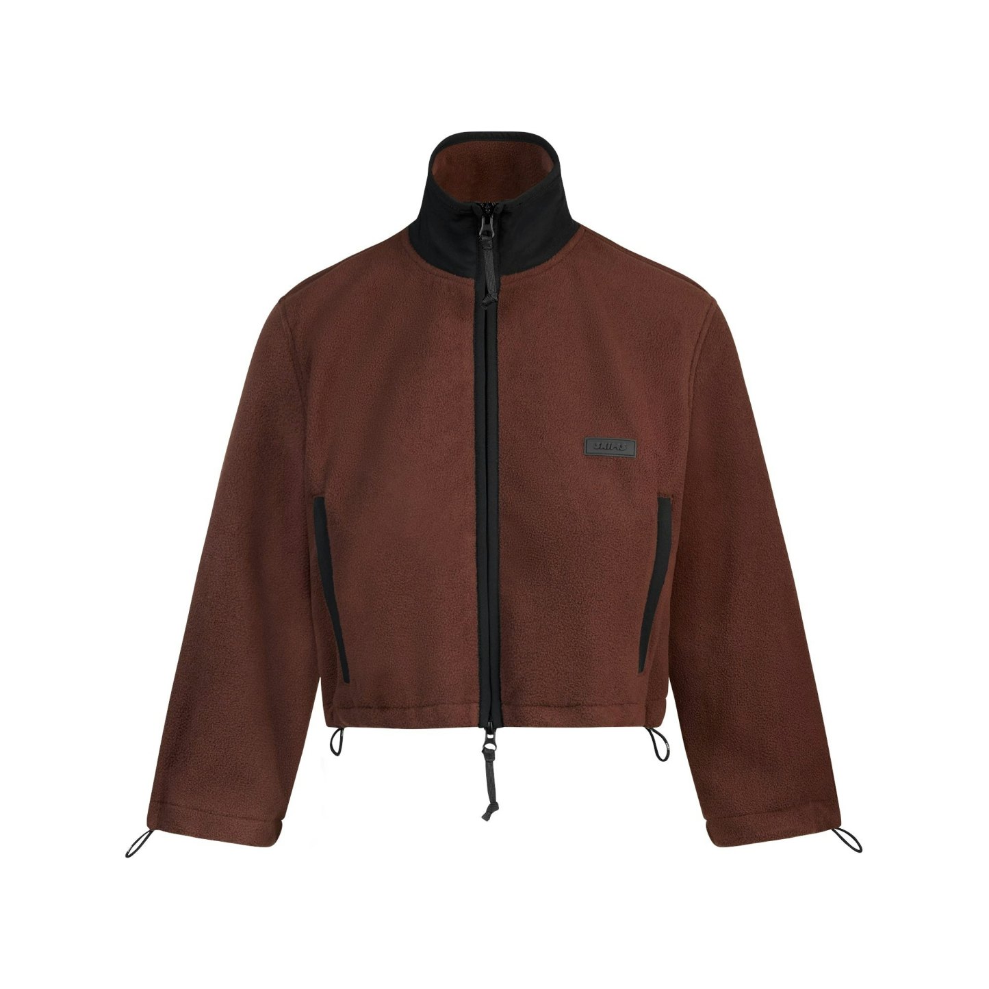 OUTDOOR FLEECE CROPPED 3/4 SLEEVE JACKET - COCOA - image 9