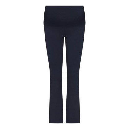 COTTON JERSEY MATERNITY FOLDOVER PANT - NAVY - image 6