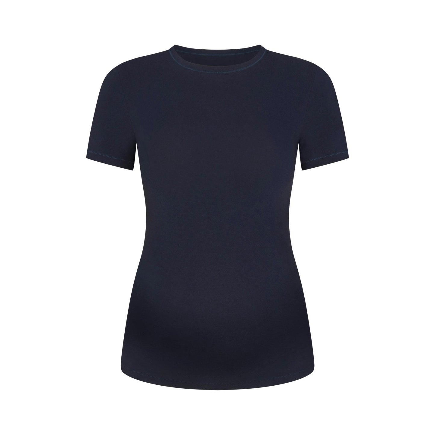 COTTON JERSEY MATERNITY T-SHIRT - NAVY - image 7