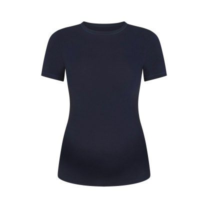 COTTON JERSEY MATERNITY T-SHIRT - NAVY - image 7