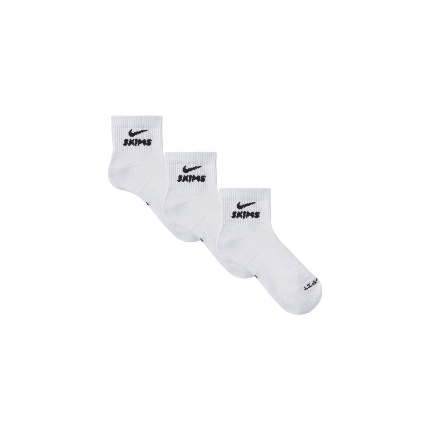 NikeSKIMS ACCESSORIES DRI-FIT™ QUARTER CREW SOCK 3-PACK - SNOW