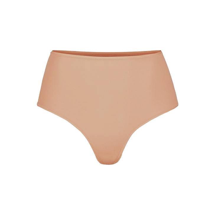 FITS EVERYBODY HIGH-WAISTED THONG - OCHRE