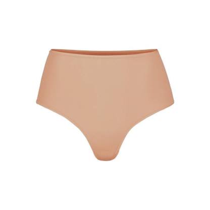 FITS EVERYBODY HIGH-WAISTED THONG - OCHRE