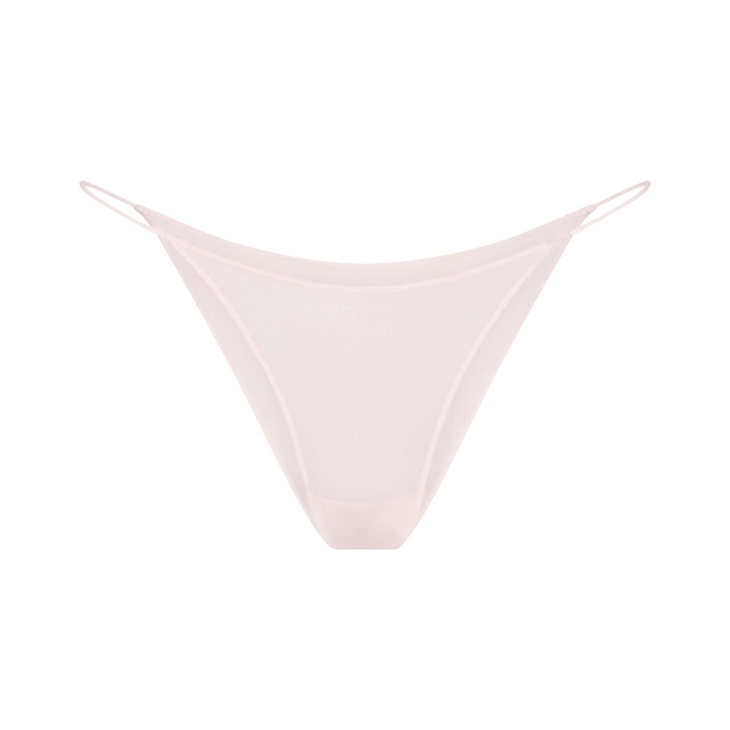ULTRA FINE MESH STRING BIKINI - BARELY PINK
