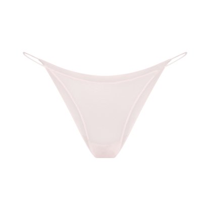 ULTRA FINE MESH STRING BIKINI - BARELY PINK