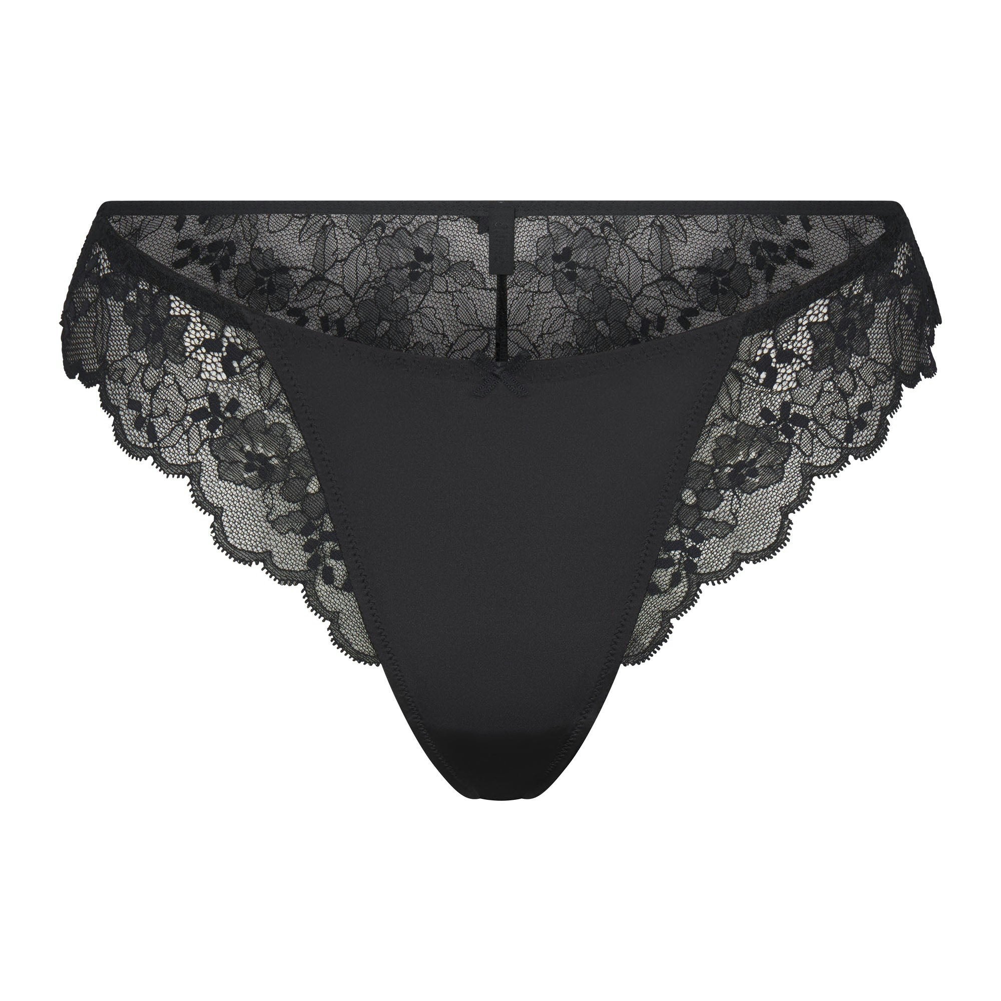 SKIMS LACE BIKINI - ONYX
