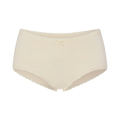 LIGHTWEIGHT COTTON LACE BOY SHORT - BUTTER TONAL