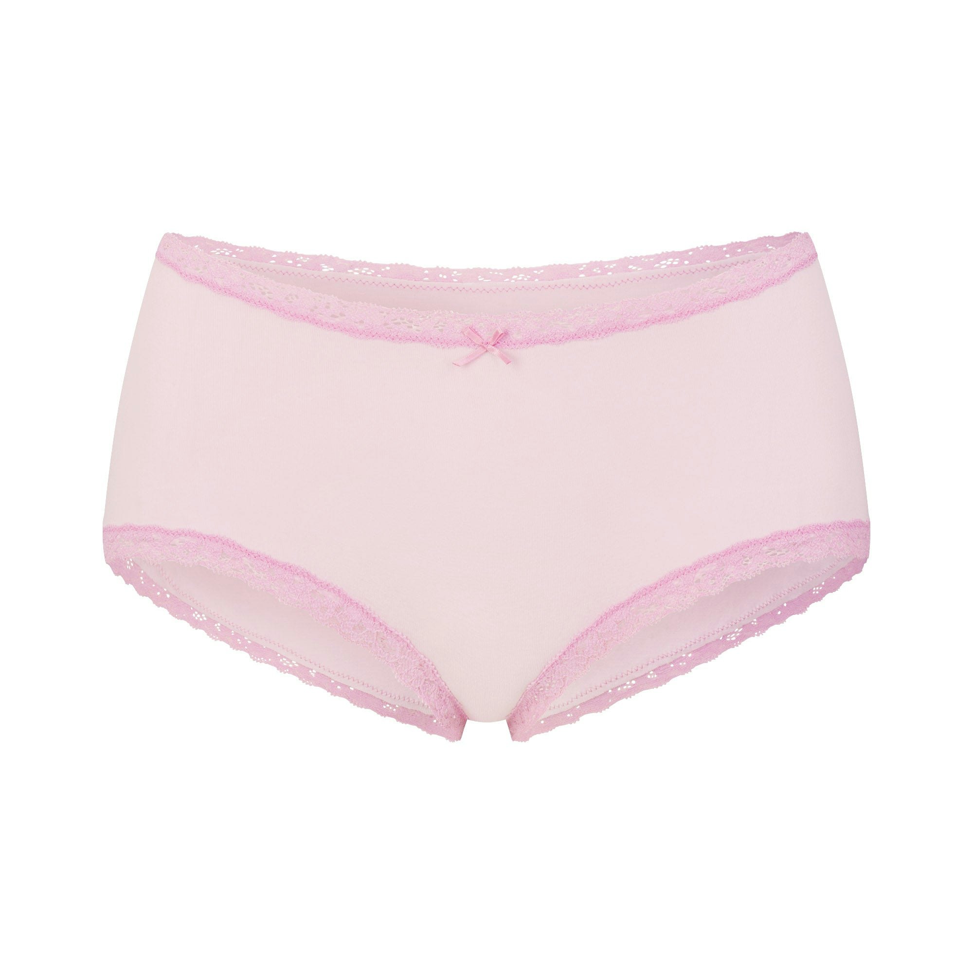 LIGHTWEIGHT COTTON LACE BOY SHORT - CHERRY BLOSSOM