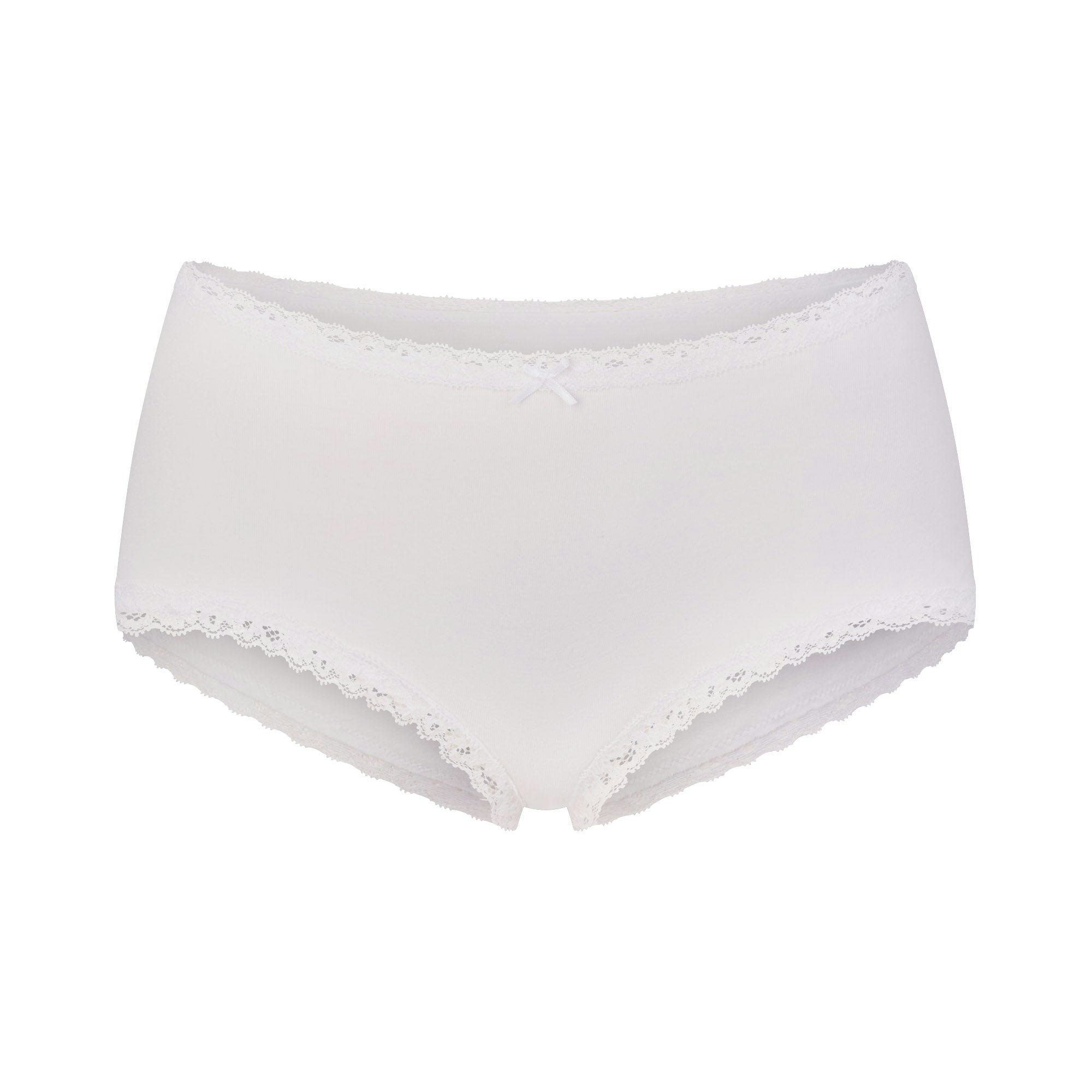 LIGHTWEIGHT COTTON LACE BOY SHORT - SNOW