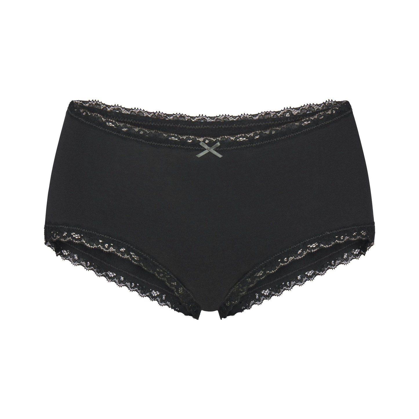 LIGHTWEIGHT COTTON LACE BOY SHORT - SOOT