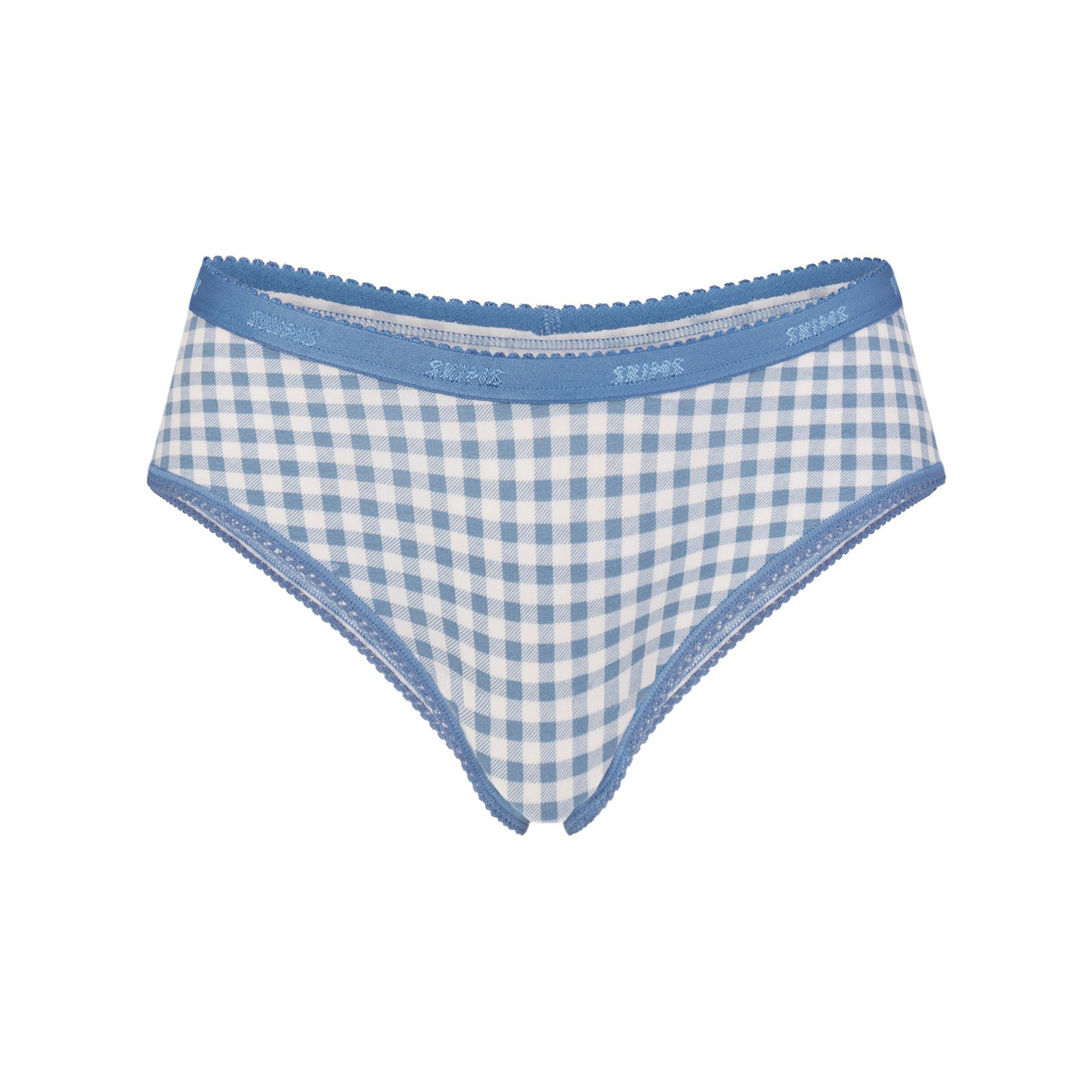 LIGHTWEIGHT COTTON LOGO PICOT HIPSTER - ARCTIC GINGHAM