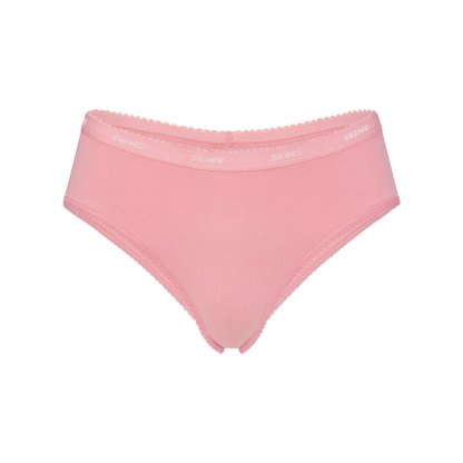 LIGHTWEIGHT COTTON LOGO PICOT HIPSTER - MELON TONAL