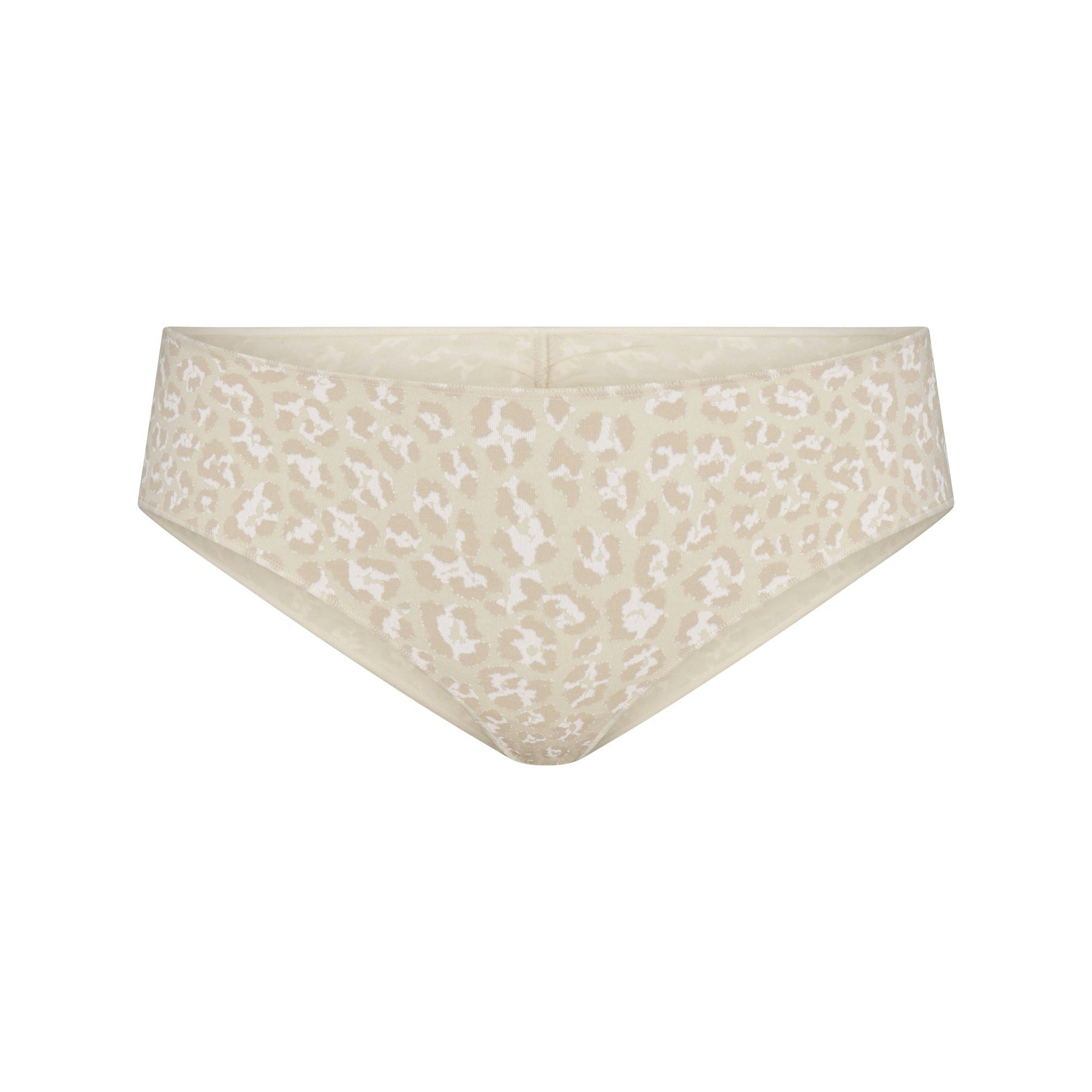 LIGHTWEIGHT COTTON RUCHED BACK HIPSTER - DELTA LEOPARD