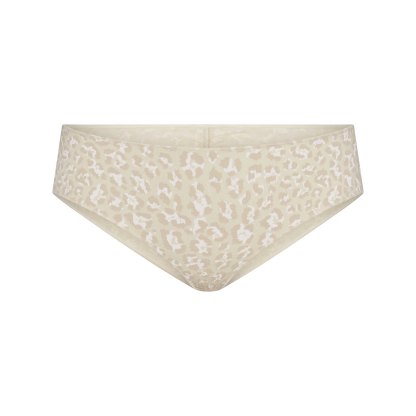 LIGHTWEIGHT COTTON RUCHED BACK HIPSTER - DELTA LEOPARD