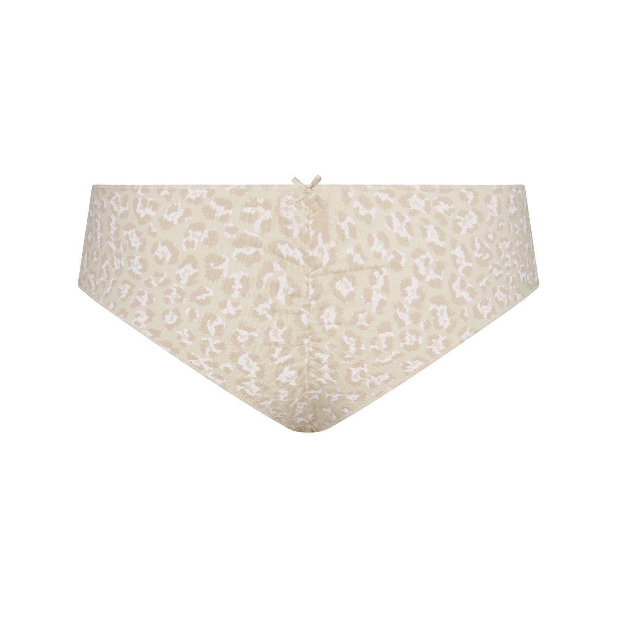 LIGHTWEIGHT COTTON RUCHED BACK HIPSTER - DELTA LEOPARD