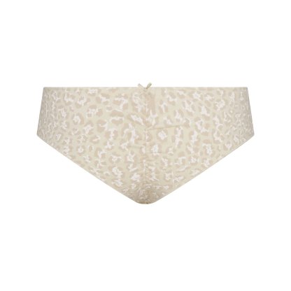 LIGHTWEIGHT COTTON RUCHED BACK HIPSTER - DELTA LEOPARD