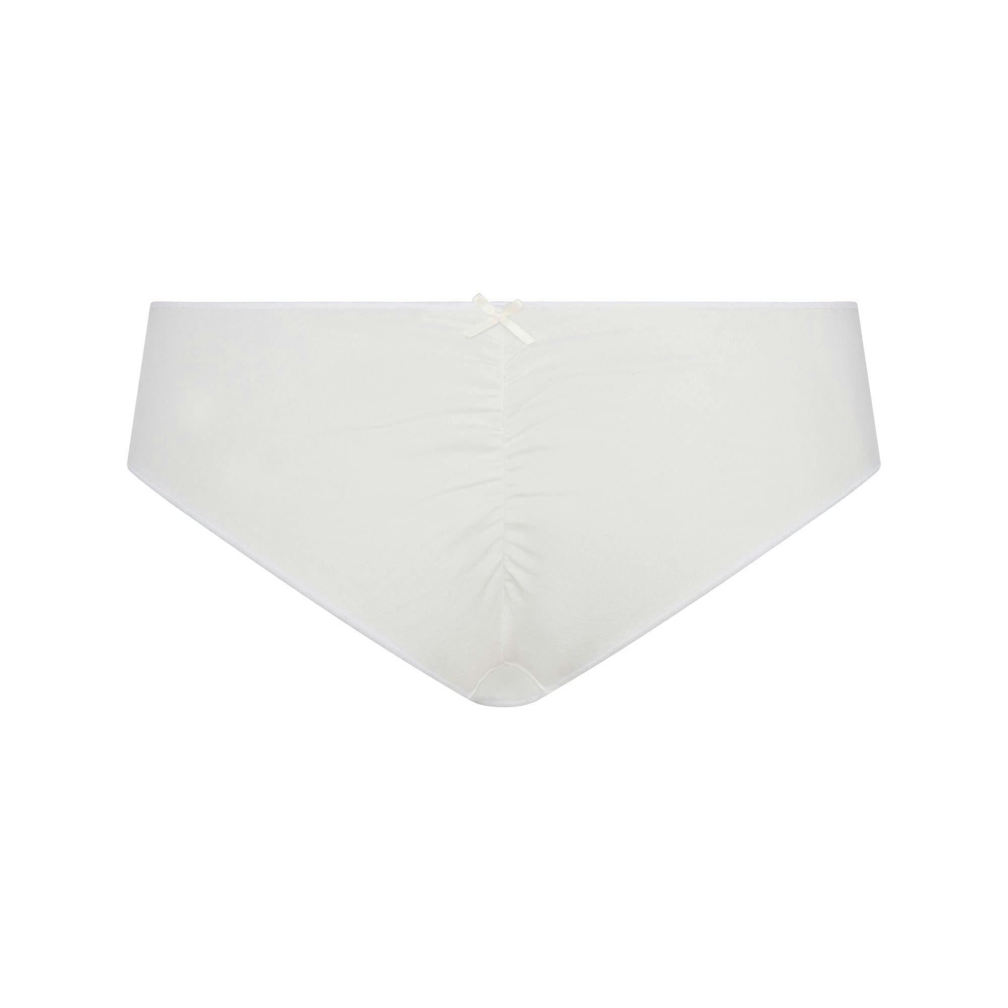 LIGHTWEIGHT COTTON RUCHED BACK HIPSTER - MARBLE TONAL