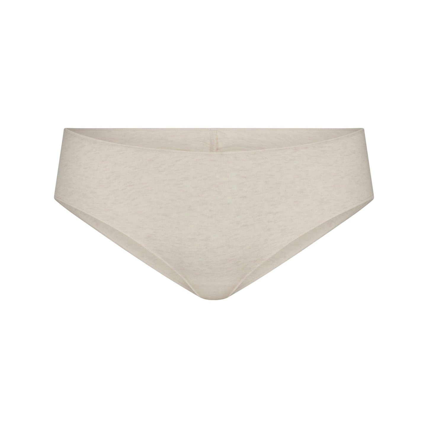 LIGHTWEIGHT COTTON RUCHED BACK HIPSTER - OATMEAL HEATHER