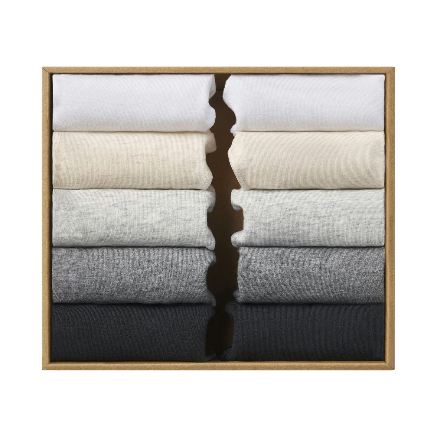 LIGHTWEIGHT COTTON STRING THONG 10-PACK - HEATHER SOOT MULTI