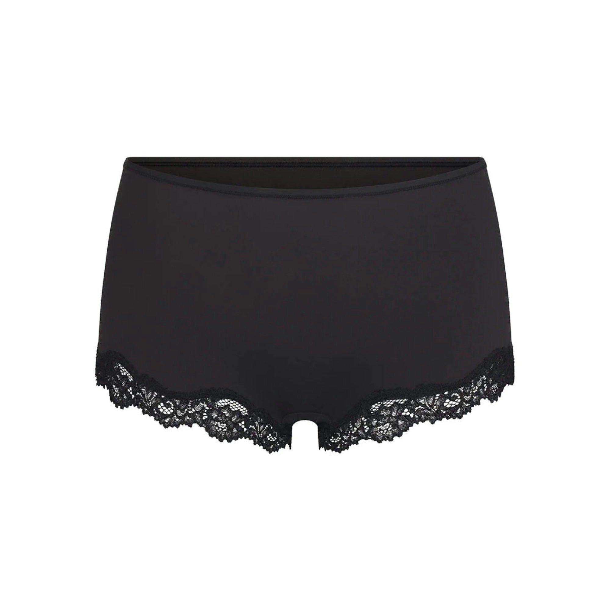 FITS EVERYBODY LACE BOY SHORT - ONYX