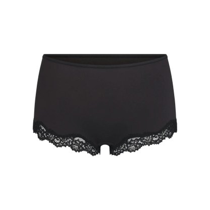 FITS EVERYBODY LACE BOY SHORT - ONYX