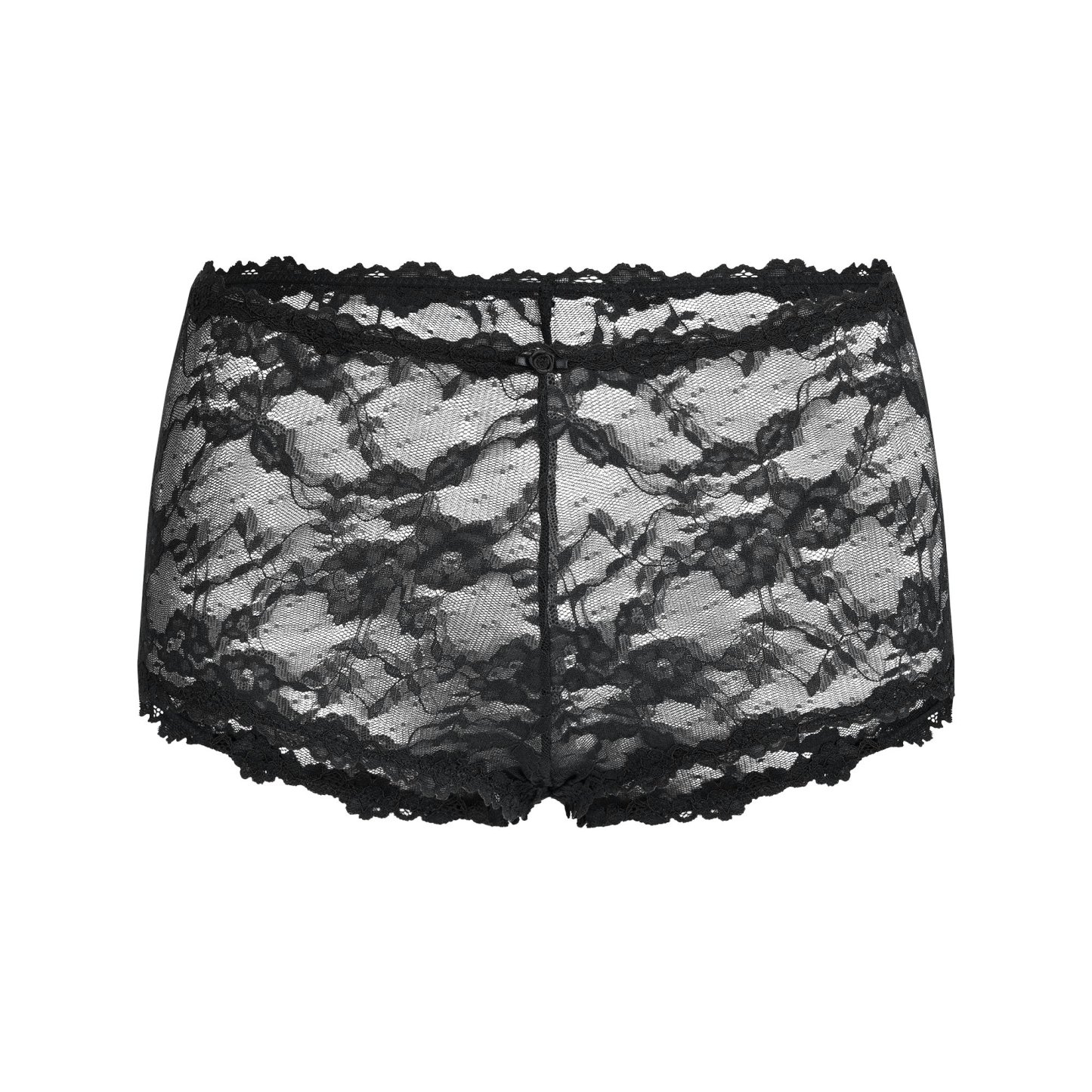 STRETCH LACE BOY SHORT - SOOT