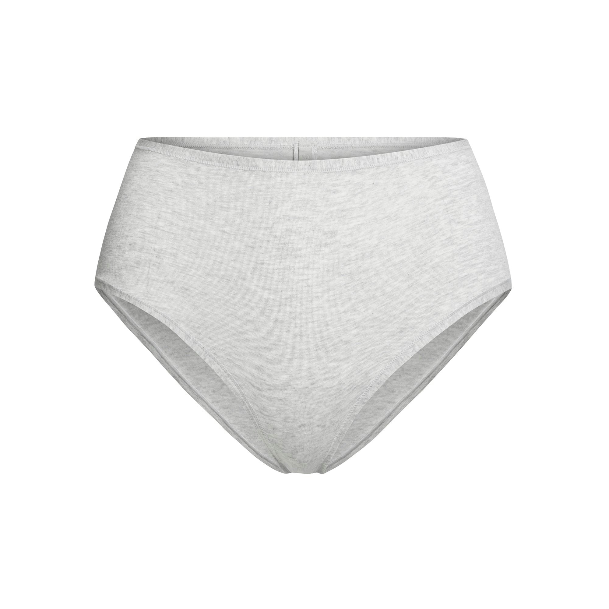 COTTON JERSEY FULL BRIEF - LIGHT HEATHER GREY
