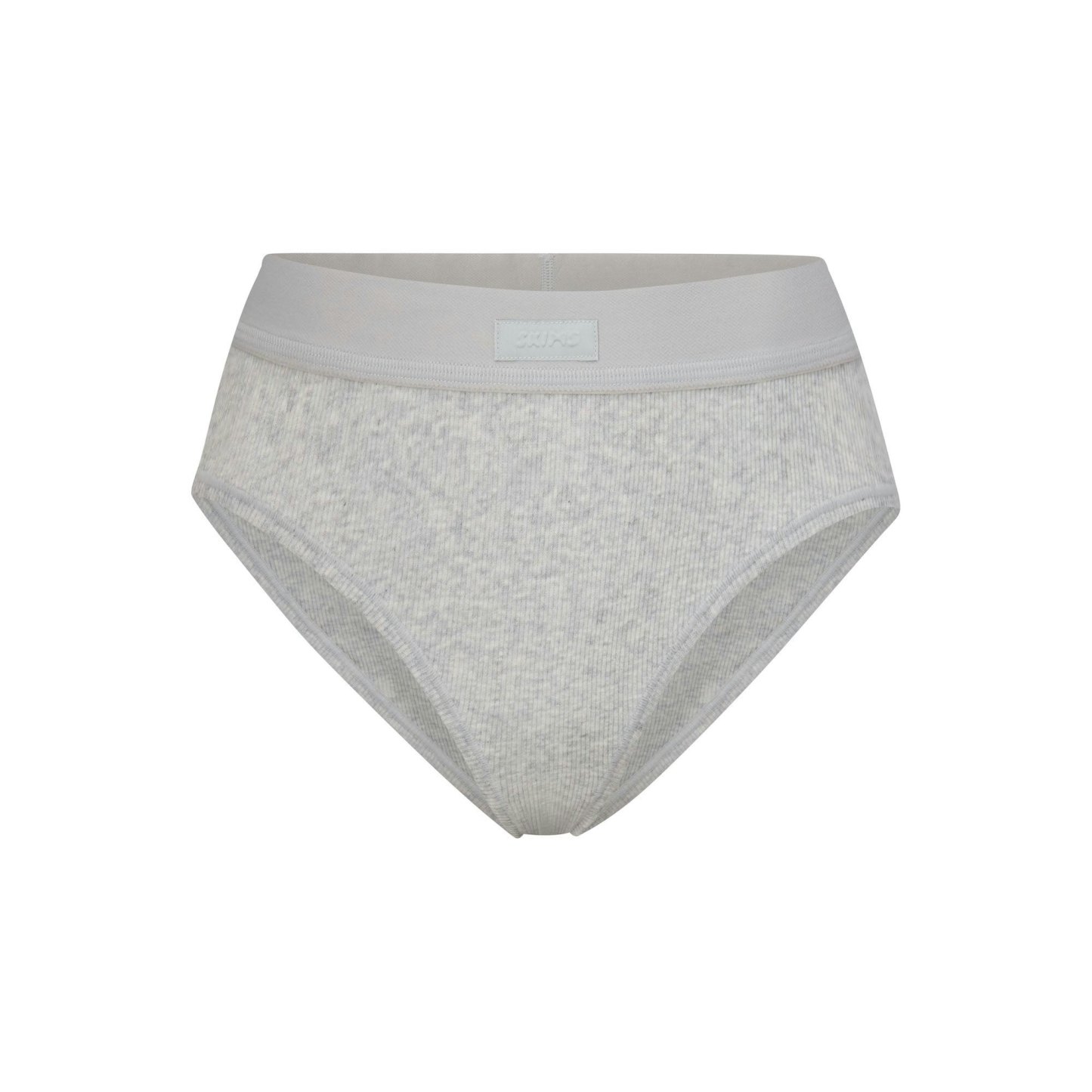 COTTON RIB BRIEF - LIGHT HEATHER GREY