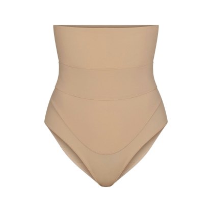 FITS EVERYBODY MATERNITY BANDED HIGH-WAISTED BRIEF - CLAY
