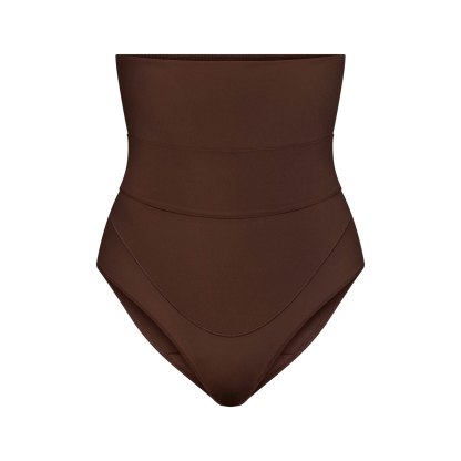 FITS EVERYBODY MATERNITY BANDED HIGH-WAISTED BRIEF - COCOA