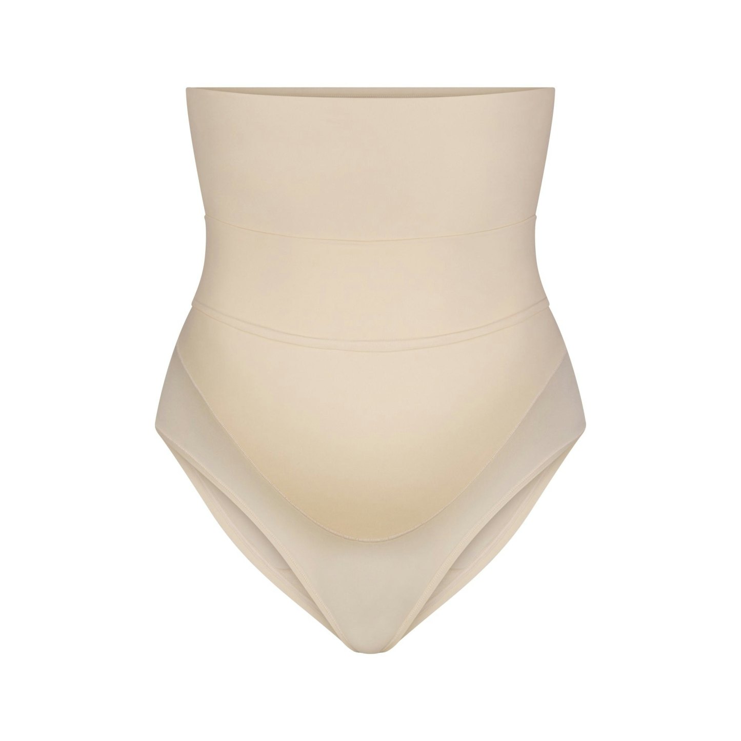 FITS EVERYBODY MATERNITY BANDED HIGH-WAISTED BRIEF - SAND