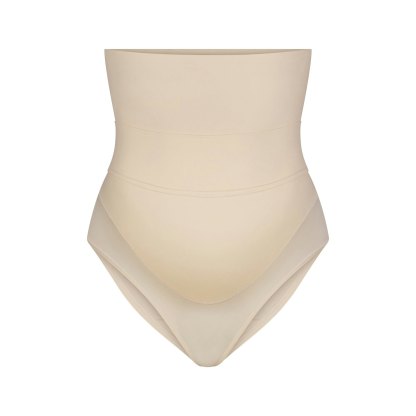 FITS EVERYBODY MATERNITY BANDED HIGH-WAISTED BRIEF - SAND