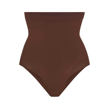 SEAMLESS SCULPT HIGH-WAISTED BRIEF - COCOA