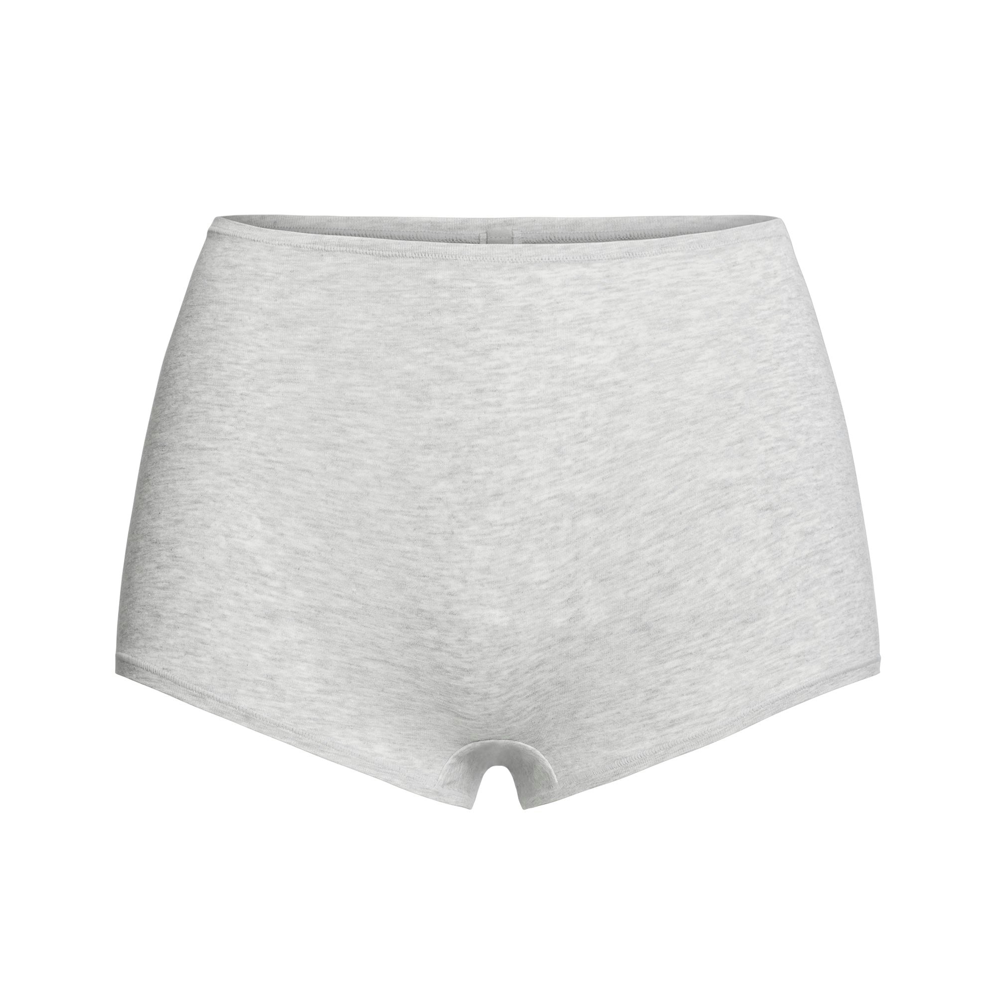 COTTON JERSEY BOY SHORT - LIGHT HEATHER GREY