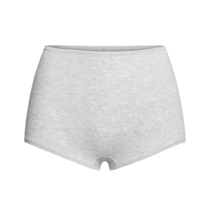 COTTON JERSEY BOY SHORT - LIGHT HEATHER GREY