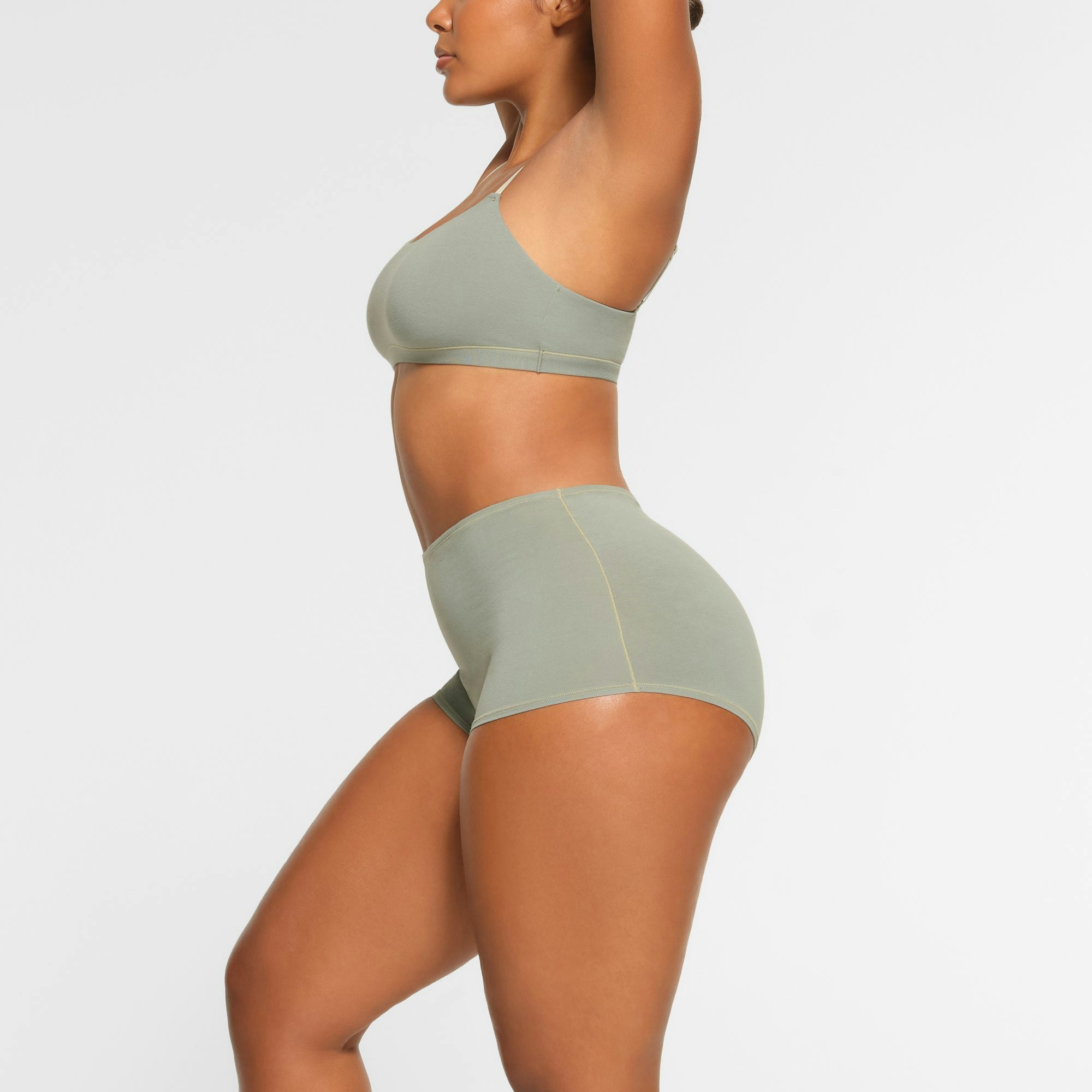 COTTON JERSEY BOY SHORT - MINERAL