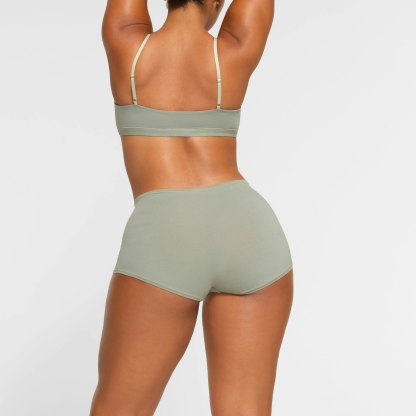 COTTON JERSEY BOY SHORT - MINERAL