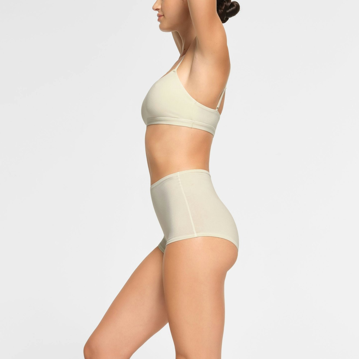 COTTON JERSEY BOY SHORT - BONE