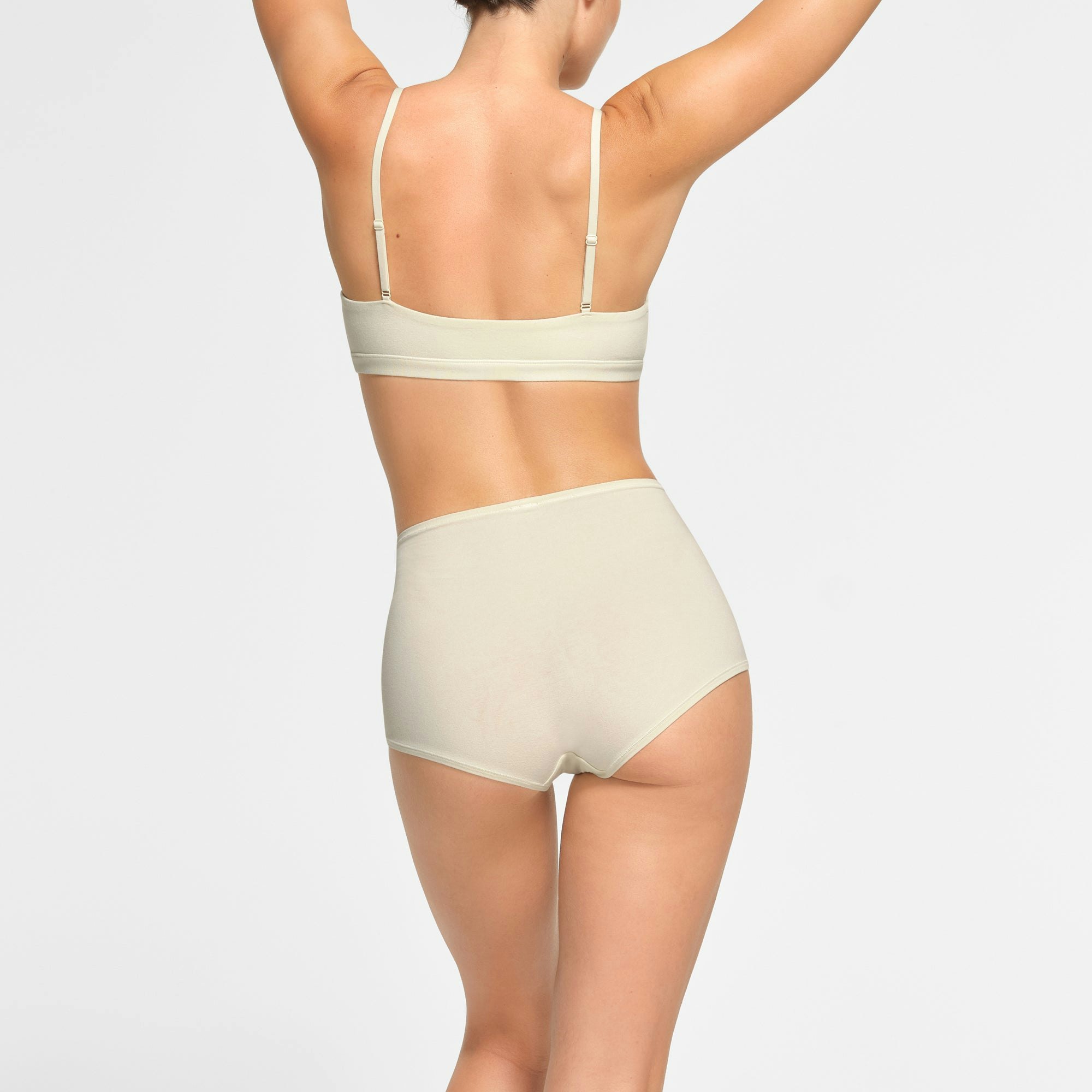 COTTON JERSEY BOY SHORT - BONE