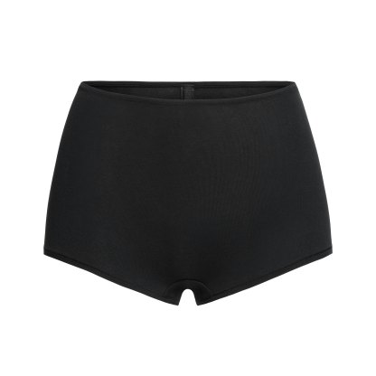 COTTON JERSEY BOY SHORT - SOOT