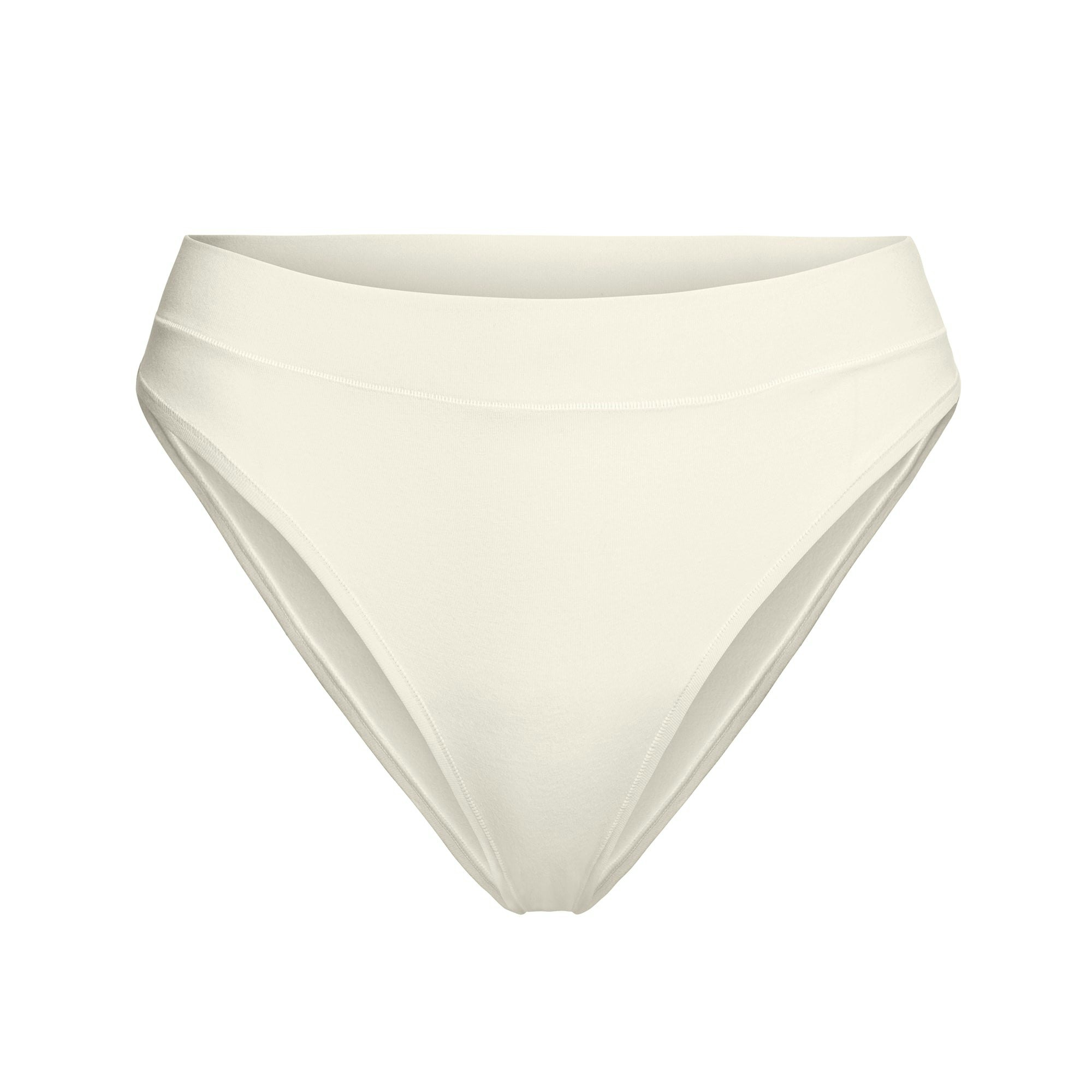 COTTON JERSEY CHEEKY TANGA - BONE